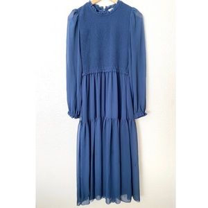 Wilfred Rosalyn Midi Dress in Navy Blue